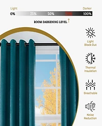 Superior Senna Textured Curtain Set of Panels with Grommet Header