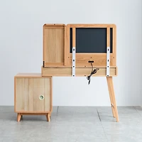 Dresser Table dresser 100% solid oak table desk top table dresser compact dresser accessories storage width 90cm storage drawer natural wood natural