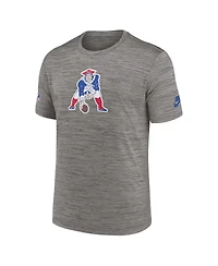 Nike Men's Heather Charcoal New England Patriots 2023 Sideline Alternate Logo Performance T-Shirt