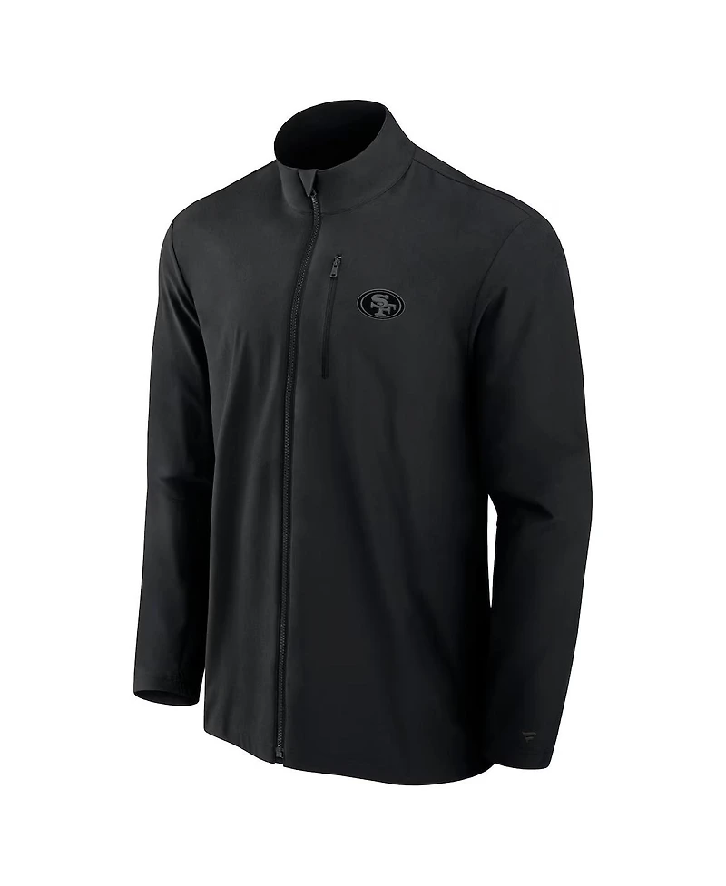 Fanatics Signature Men's Black San Francisco 49ers Front Office Woven Full-Zip Jacket