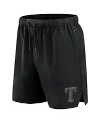 Fanatics Signature Men's Black Texas Rangers Front Office Woven Shorts