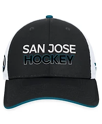 Fanatics Black San Jose Sharks Alternate Authentic Pro Rink Trucker Adjustable Hat