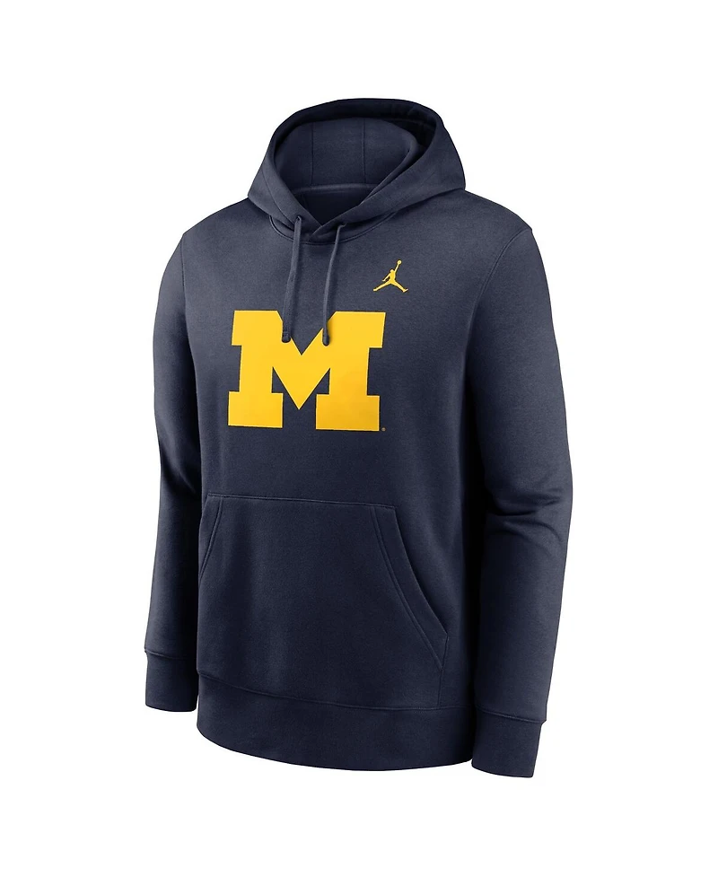 Jordan Men's Michigan Wolverines Primetime Evergreen Club Fleece Pullover Hoodie