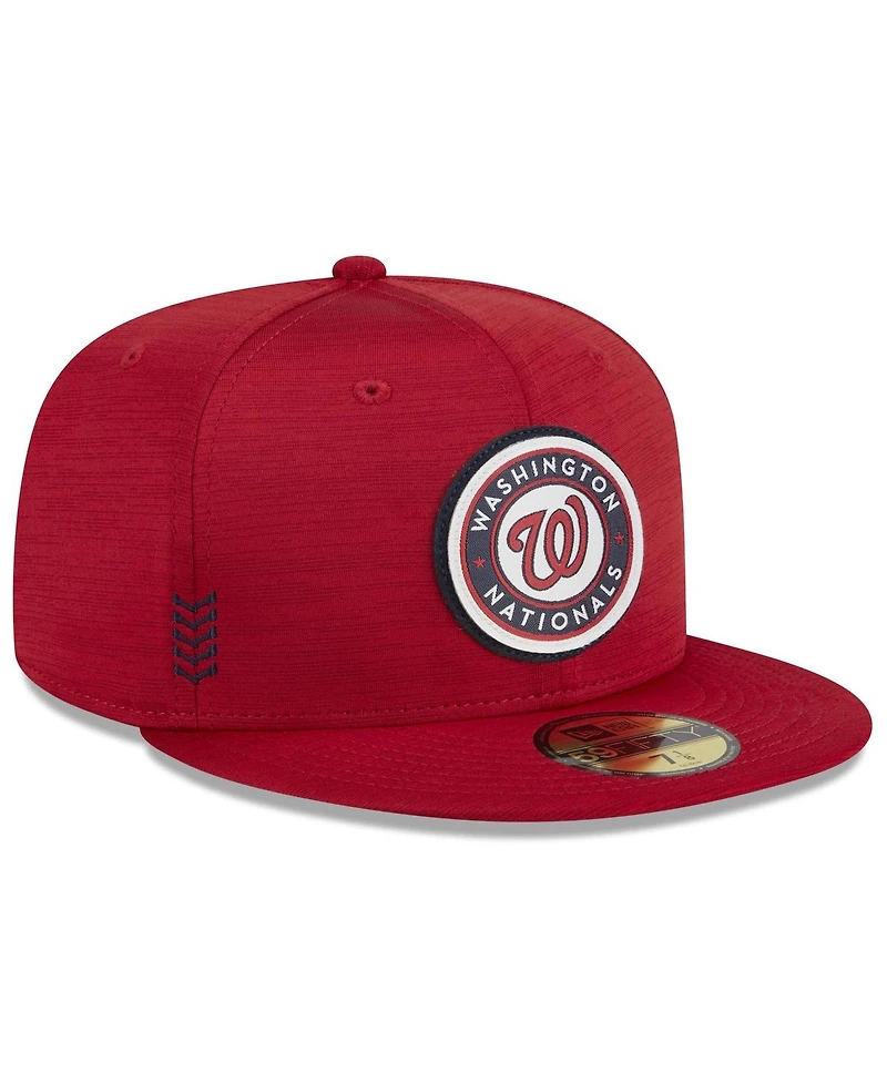New Era Men's Red Washington Nationals 2024 Clubhouse 59FIFTY Fitted Hat