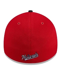 New Era Men's Red Washington Nationals 2024 Batting Practice 39THIRTY Flex Hat