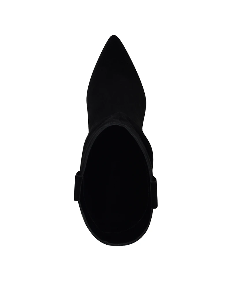 Nine West Women's Kadon Pointy Toe Block Heel Dress Booties