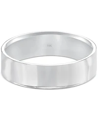 Men's Flat Profile Comfort Fit Wedding Band 14k Gold