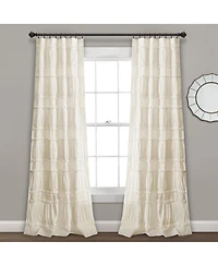 Lush Decor Nova Ruffle Window Curtain Panels