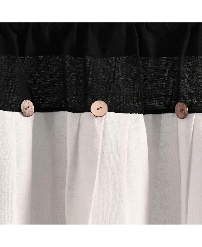 Lush Decor Linen Button Valance
