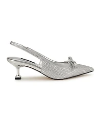 Nine West Women's Wunder Embellished Slingback Kitten Heel Pumps
