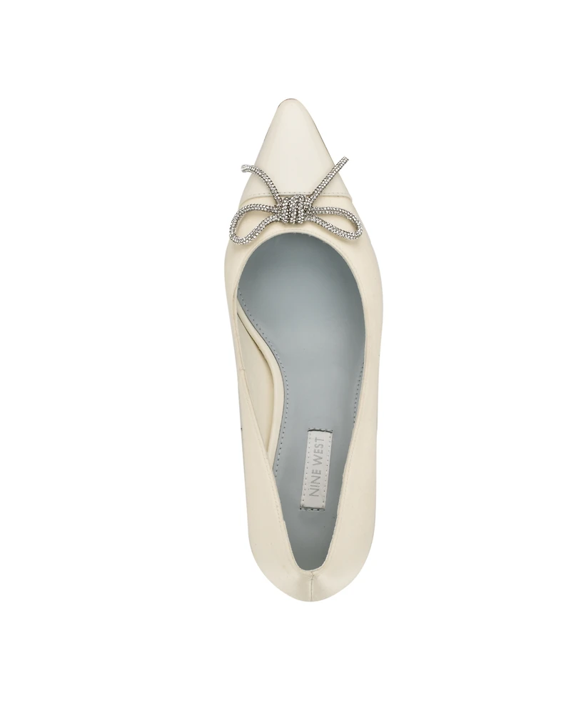 Nine West Women's Wendon Bridal Tapered Heel Slip-on Dress Pumps