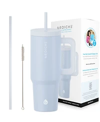 Grosche 40oz Insulated Tumbler with Straw and Handle