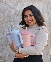 Grosche 40oz Insulated Tumbler with Straw and Handle