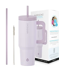 Grosche 40oz Insulated Tumbler with Straw and Handle