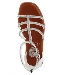 Vince Camuto Big Girl's Fashion Sandal with Micro Stone Strappy Upper Glass stones/Polyester Sandals