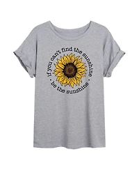Hybrid Apparel Trendy Juniors Sunshine Graphic Oversized Tee