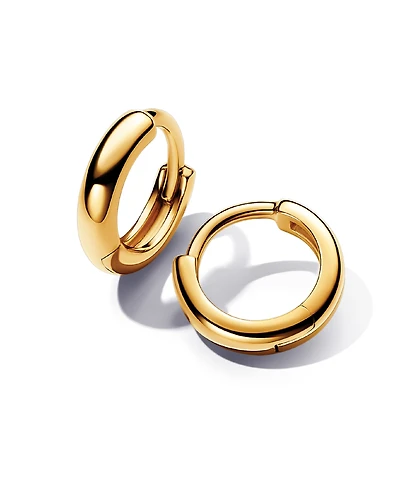 Pandora 14k gold-plated Round Huggie Hoop Earrings