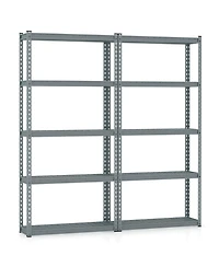 4 Pcs 5-Tier Heavy Duty Storage Shelf Utility Rack with Anti-tipping Device