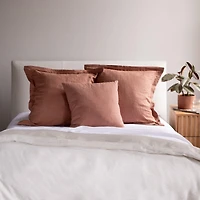 100% French Linen Flanged Euro Sham 26" x