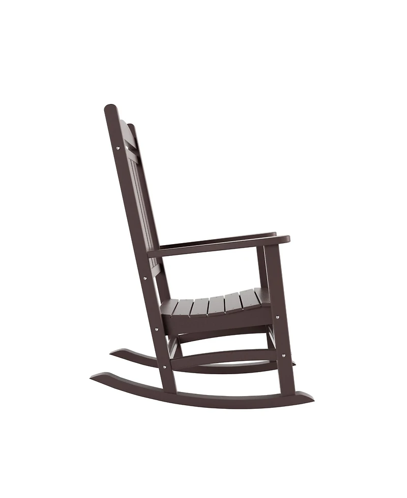 WestinTrends All-Weather Outdoor Patio Poly Classic Porch Rocking Chair (Set of 4)