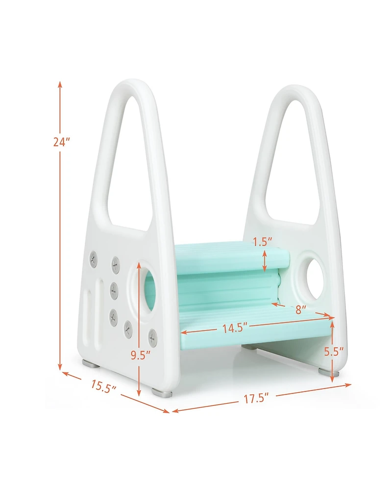 Costway Boys Step Stool Helper w/Armrest for Kitchen Toilet Potty Training