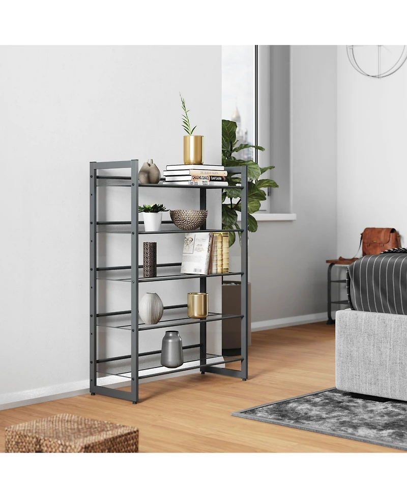 Slickblue 5-tier Stackable Metal Shoe Rack Adjustable Shoe Organizer For Entryway