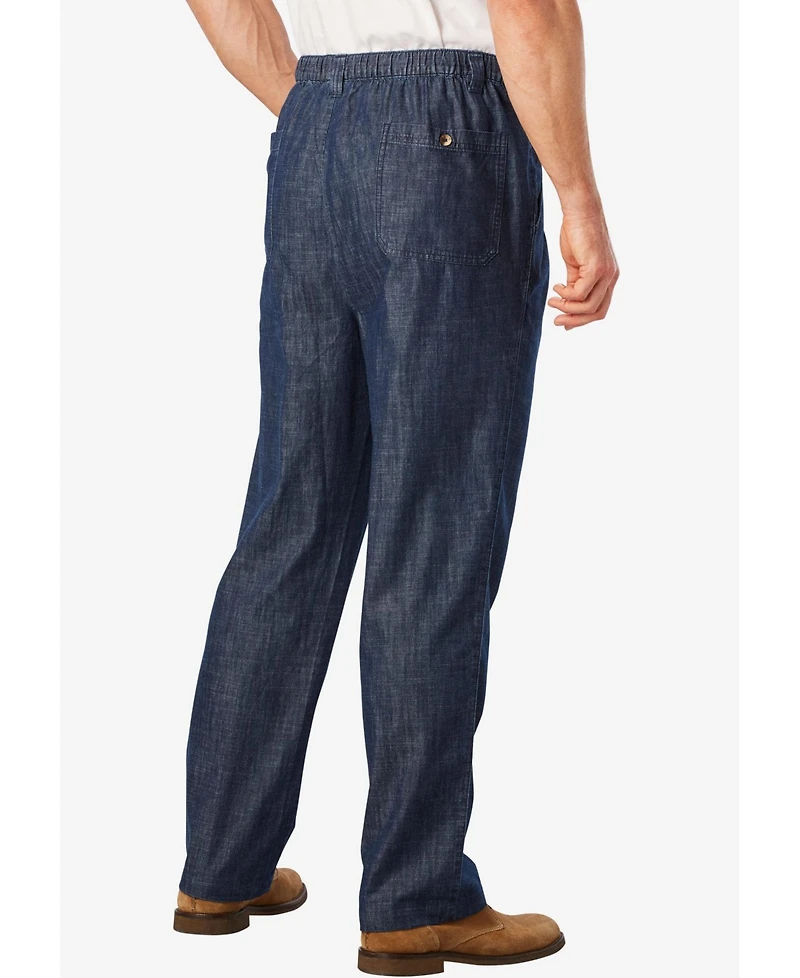 KingSize Big & Tall Knockarounds Full-Elastic Waist Pleated Pants