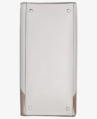 Calvin Klein Becky Metallic Colorblock Turnlock Convertible Satchel