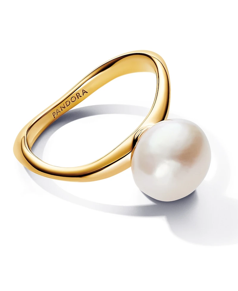 Pandora Baroque Treated Freshwater Cultured Pearl Ring 14k Gold-plated