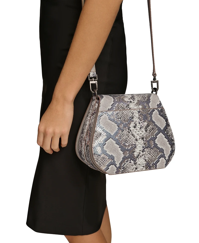 Donna Karan New York Bellerose Python Flap Crossbody