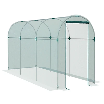 Outsunny 4' x 12' Plant Protection Tent Crop Cage with Door,