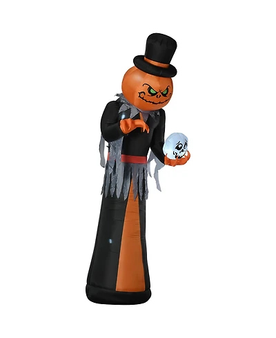 Homcom Giant 12FT Halloween Inflatables Pumpkin Reaper for Yard Garden