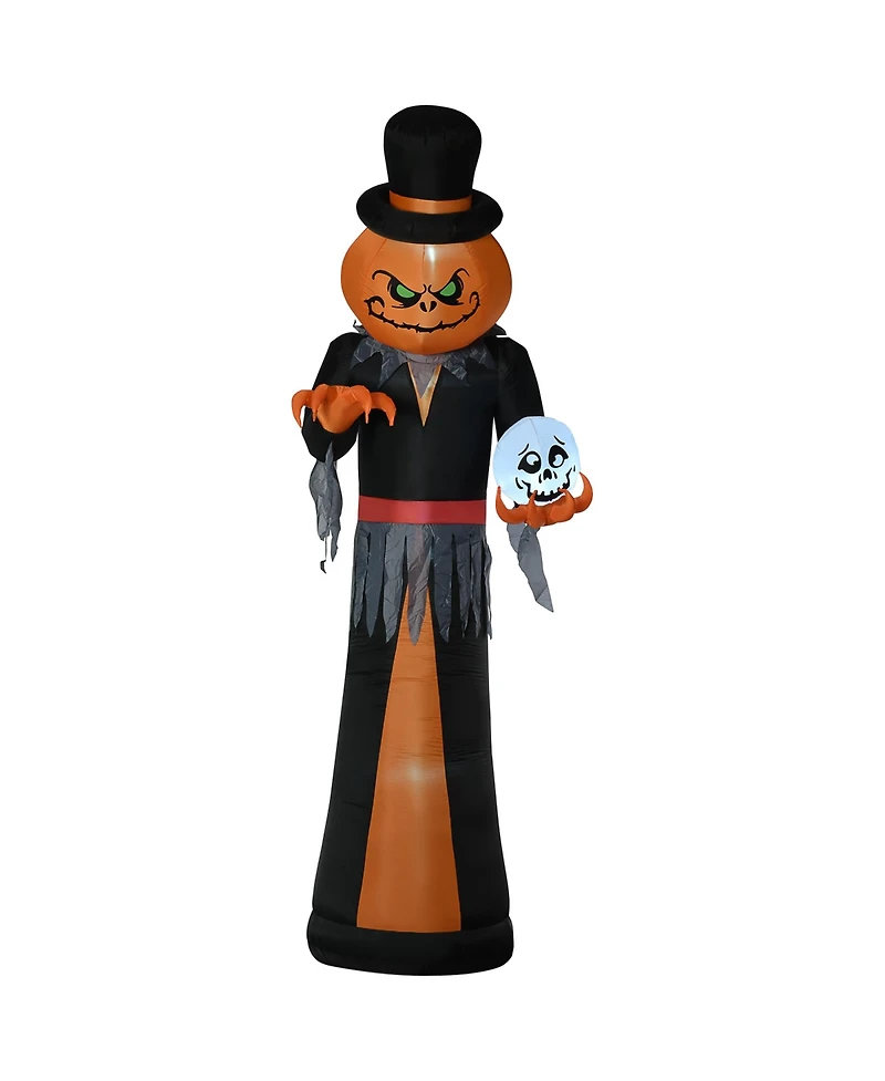 Homcom Giant 12FT Halloween Inflatables Pumpkin Reaper for Yard Garden