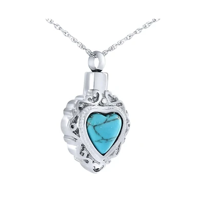 Stainless Steel Heart Cremation Pendant Necklace