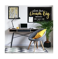 Hbcy Creations Wall Mounted Magnetic Chalkboard with Wooden Frame
