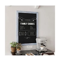 Hbcy Creations Wall Mounted Magnetic Chalkboard with Wooden Frame