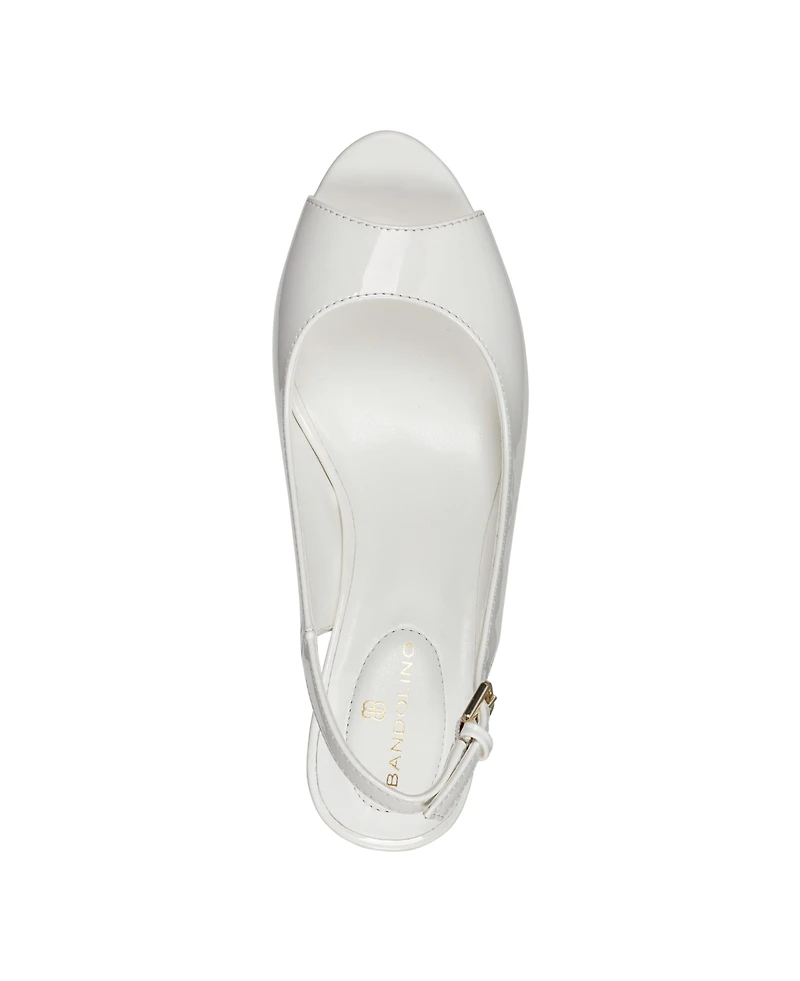 Bandolino Women's Melt Peep Toe Slingback Platform Dress Sandals