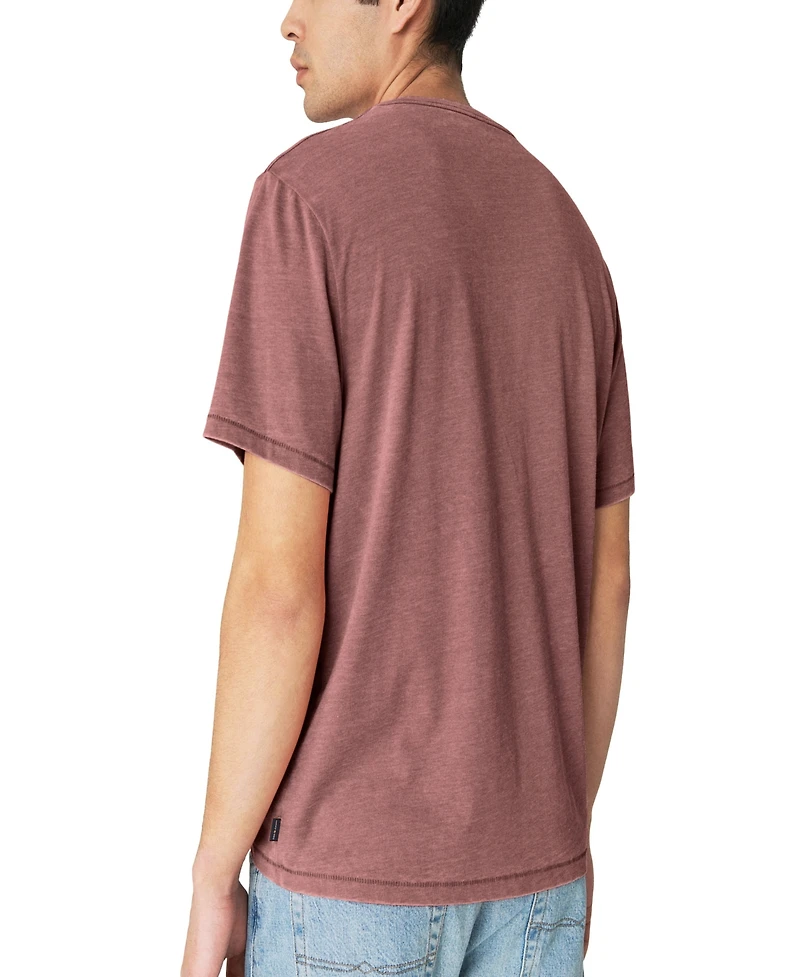 Lucky Brand Men's Venice Burnout V Neck Tee T-shirts