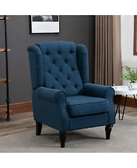 Homcom Button-Tufted Accent Chair with High Wingback