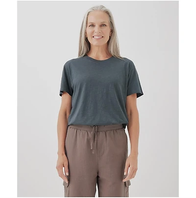 Pact Women's Organic Cotton Featherweight Slub Oversized Tee