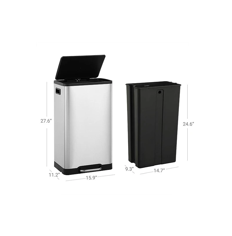 Slickblue 12 Gallon Pedal Garbage Can