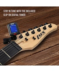 LyxPro Electric Guitar Kit, 39x20; Electric Guitar w/Amp & Accessories