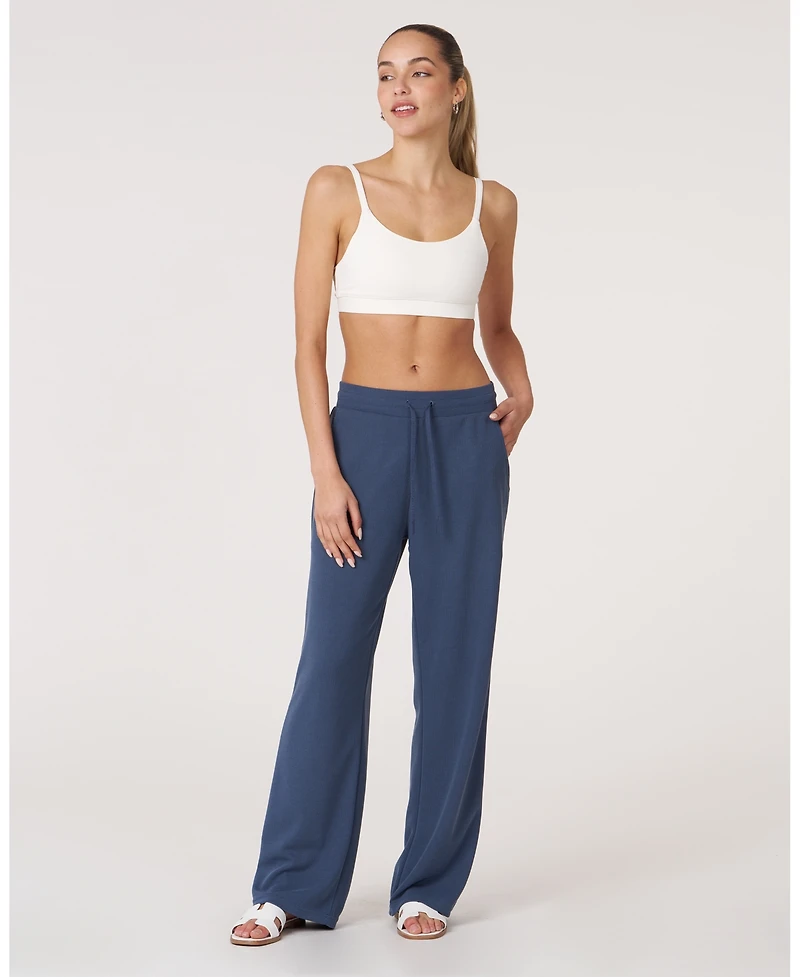 Rebody Active Women's Retreat Waffle Wide Leg Pant 30"