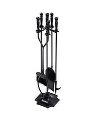 Sugift 31 inch 5 Pieces Metal Fireplace Tool Set with Stand