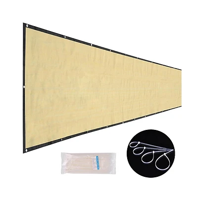 25x6 ft Outdoor Privacy Fence Screen Mesh Windscreen 160gsm Virgin Hdpe Fencing Shade Cover Garden
