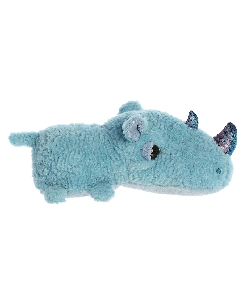 Aurora Medium Rickie Rhino Schnozzles Playful Plush Toy Blue 11"