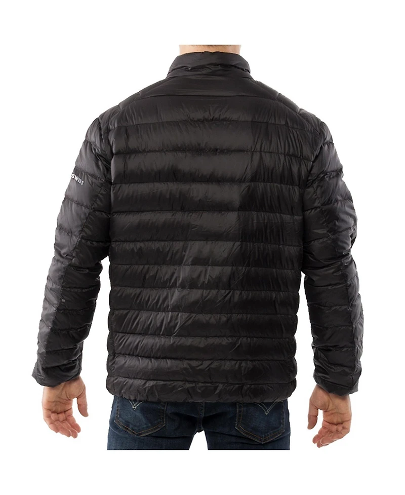Alpine Swiss Niko Men's Puffer Jacket Warm Down Alternative Insulated Coat | Packable Water-Resistant & Windproof Winter Outerwear with Zipper Pockets
