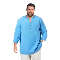 KingSize Tall Gauze Mandarin Collar Shirt