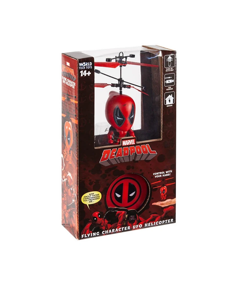 World Tech Toys Marvel 3.5 Inch Deadpool Flying Figure Ir Helicopter