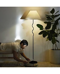 Squiggle 22" Led Contemporary Modern Floor Lamp with Empire Shade